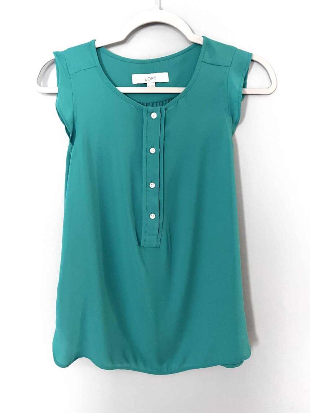 LOFT Flutter Top (Green) XS
